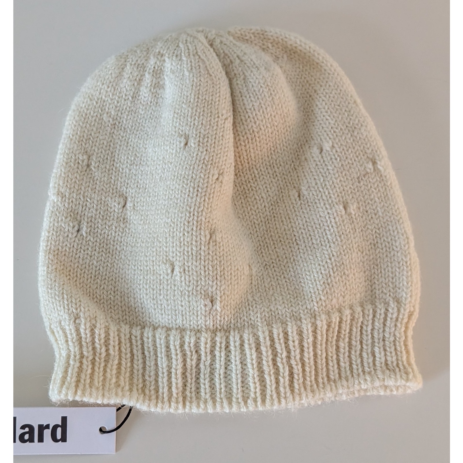 Molly Goddard Cream One Size Wool Lace Hole Beanie New! — image 3 of 4